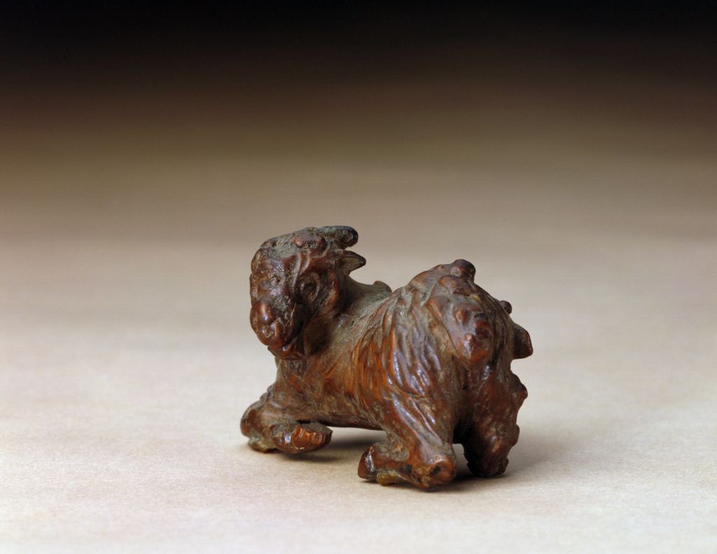 图片[1]-Natural wood carving sheep-China Archive